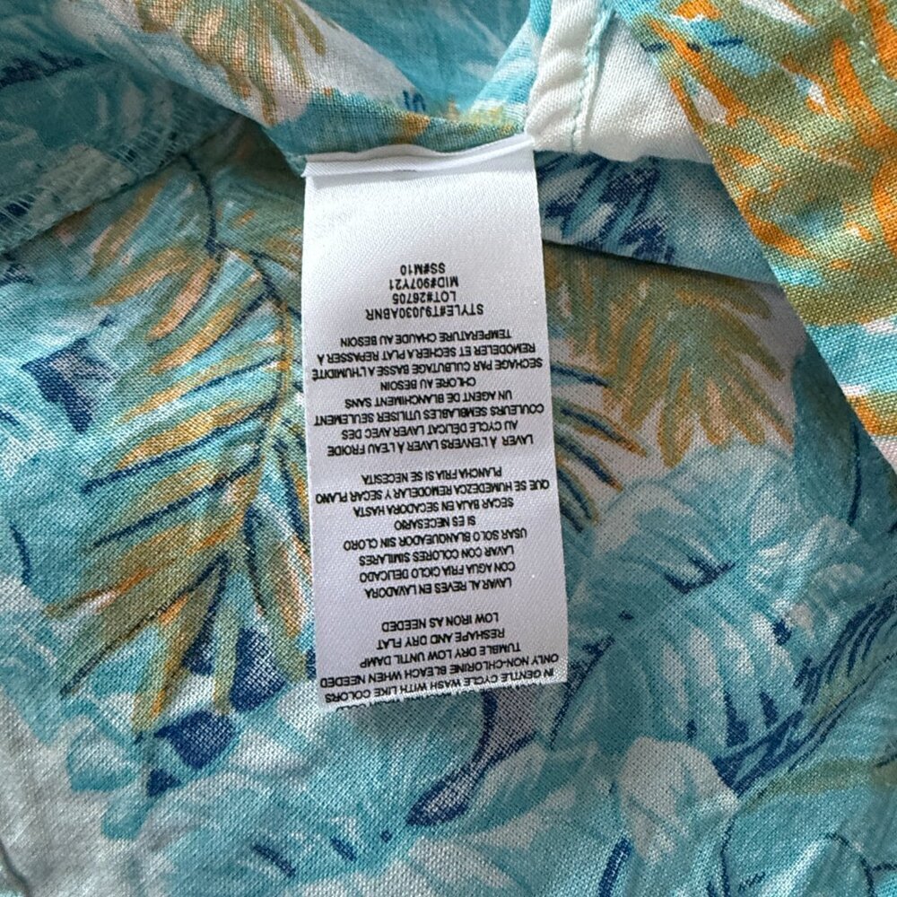 Youth Boy's 8 Tommy Bahama Woven Button-Down Shirt - Picture 5 of 6